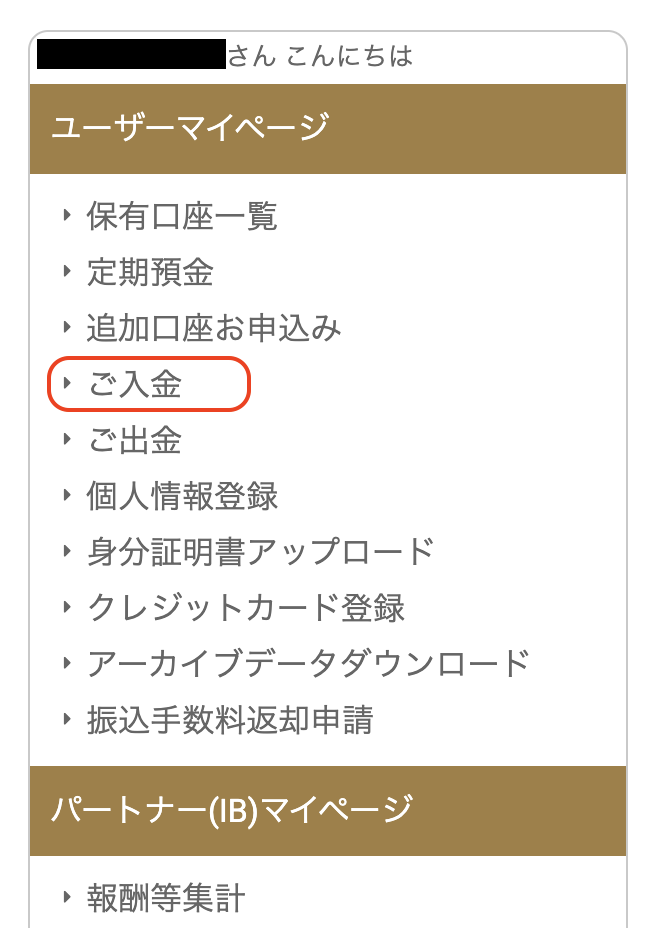 GEM入金